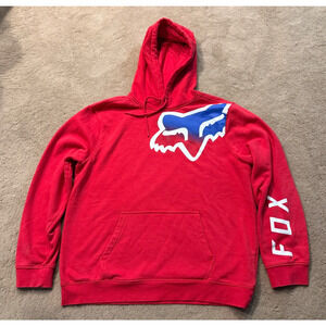 Fox Racing Hoodie Mens Flame Red XL Oversized